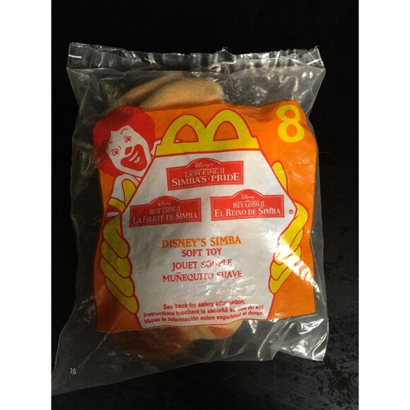 Vtg Disneys Simba Soft Happy Meal Toy 1998 McDonalds The Lion King II Plush - Picture 1 of 4